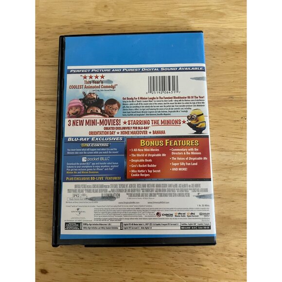 Despicable Me Blu-Ray DVD Movie With 3 Mini Movies - Picture 4 of 5
